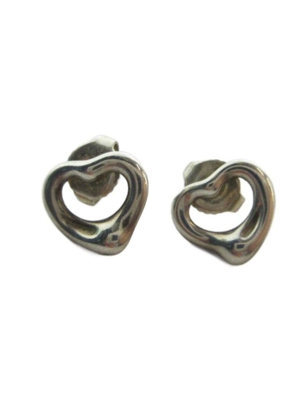 Tiffany & Co Open Heart Earrings Logo Back